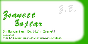 zsanett bojtar business card